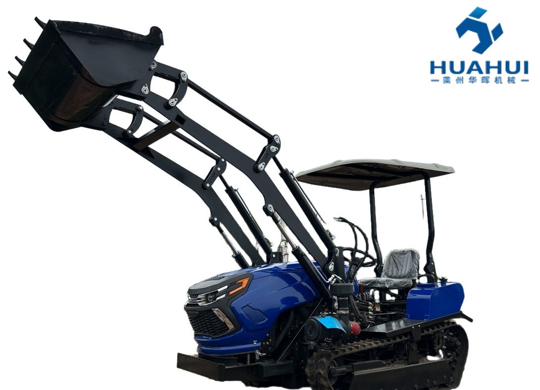 60-horsepower dry land model crawler tractor with loading shovel installed